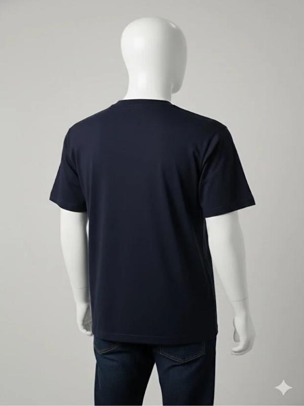 Yazlık V.yaka Penye Tshirt %100 Pamuklu Sol Göğüs Cepli